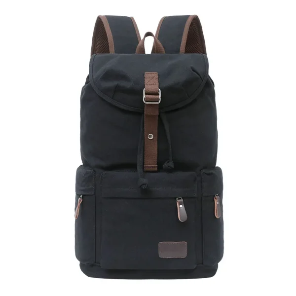 Tilorraine retro men's backpack trend canvas men bag student school bag large capacity outdoor backpack leisure travel bags - Image 6